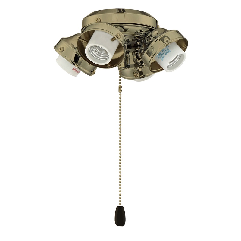 4 Light Fitter LED Fitter in Satin Brass