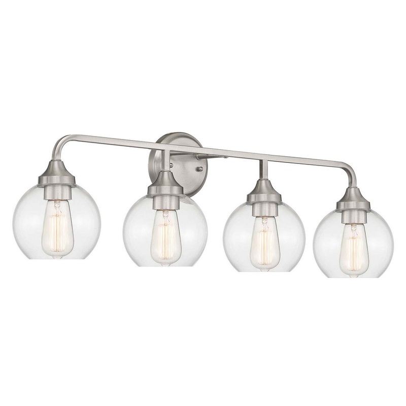 Glenda Four Light Vanity in Brushed Polished Nickel