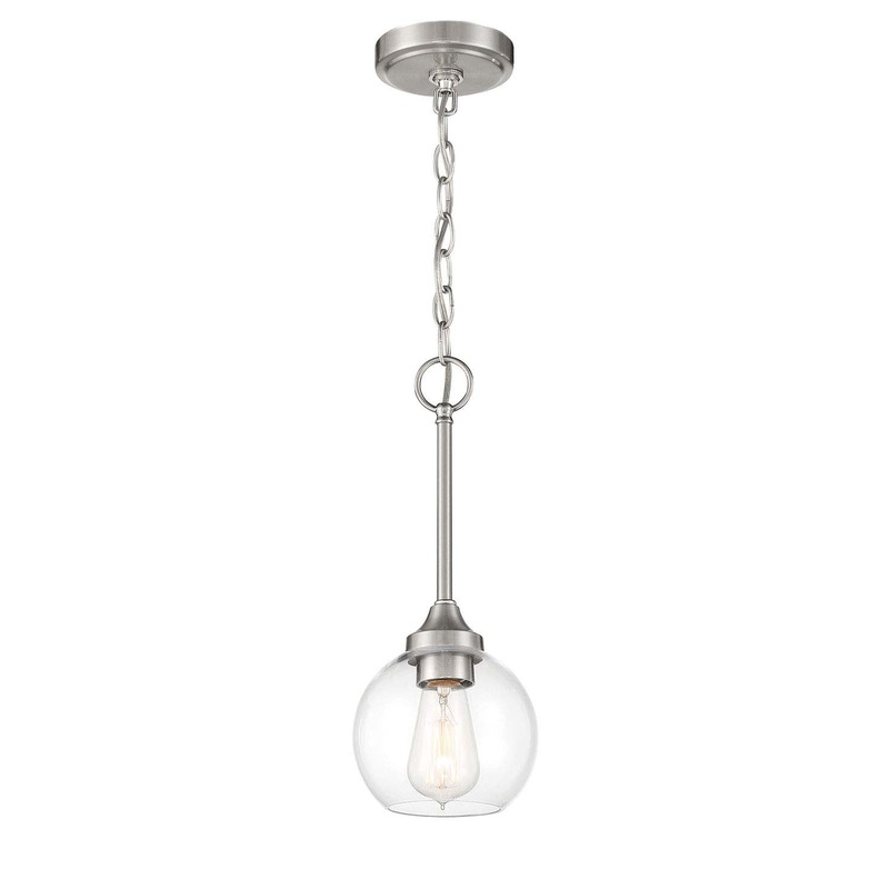 Glenda One Light Mini Pendant in Brushed Polished Nickel