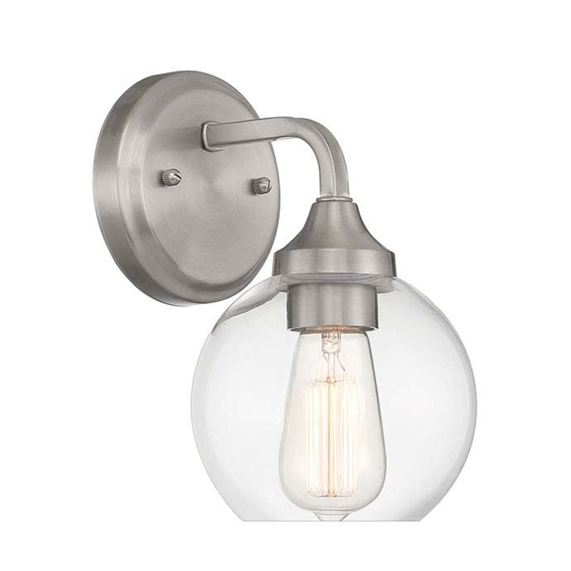Glenda One Light Wall Sconce in Brushed Polished Nickel