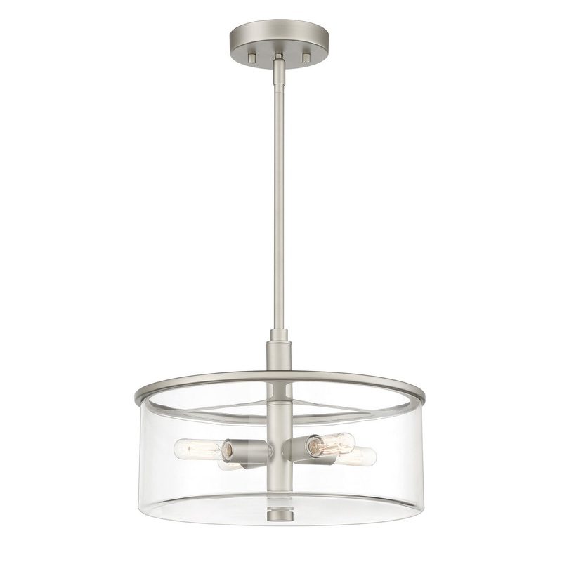 Hailie Four Light Pendant in Satin Nickel