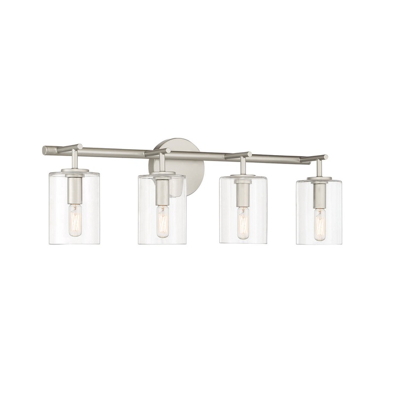 Hailie Four Light Vanity in Satin Nickel