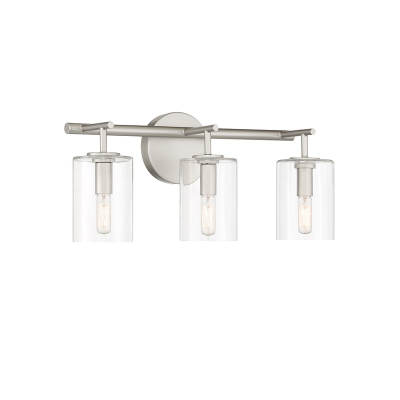 Hailie Three Light Vanity in Satin Nickel