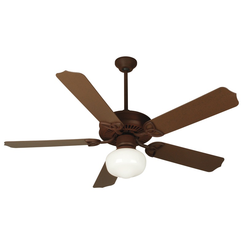 Outdoor Patio Fan 52``Ceiling Fan Kit in Rustic Iron