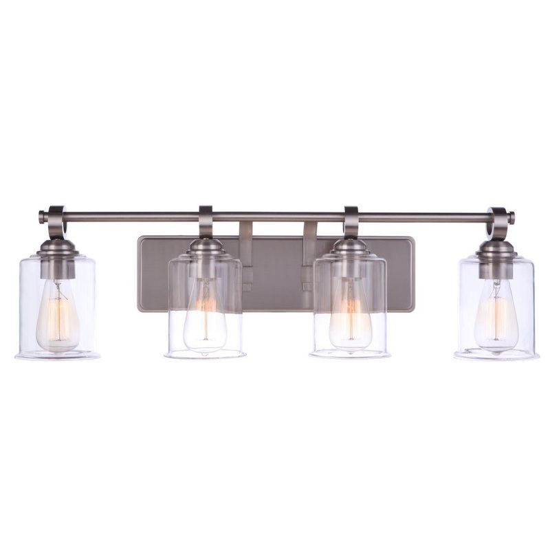 Romero Four Light Vanity in Brushed Polished Nickel