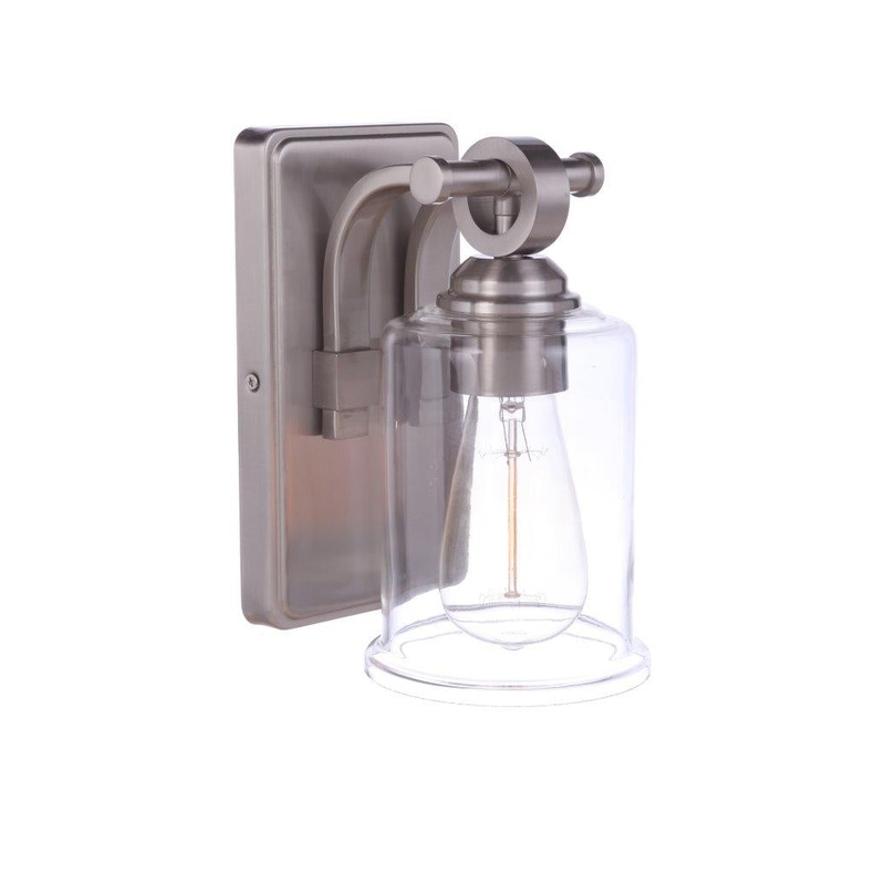 Romero One Light Wall Sconce in Brushed Polished Nickel