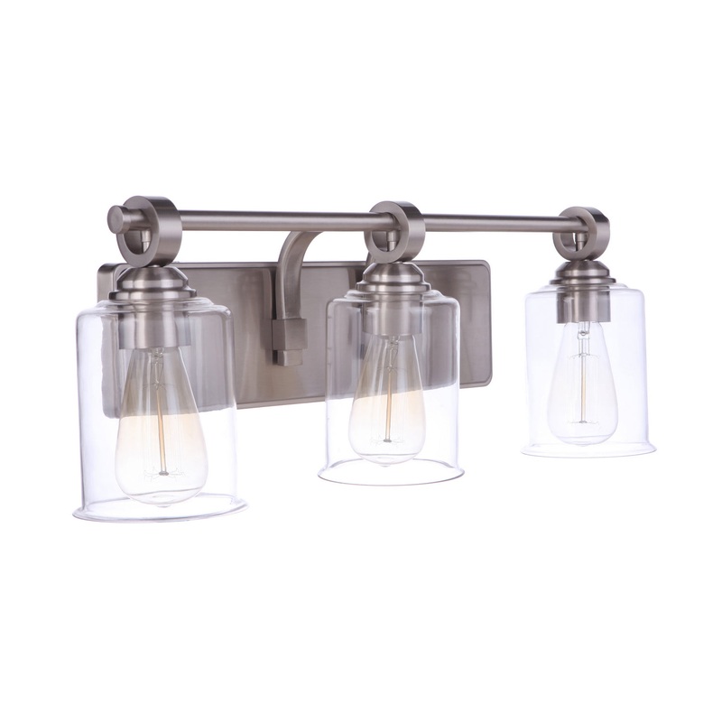 Romero Three Light Vanity in Brushed Polished Nickel