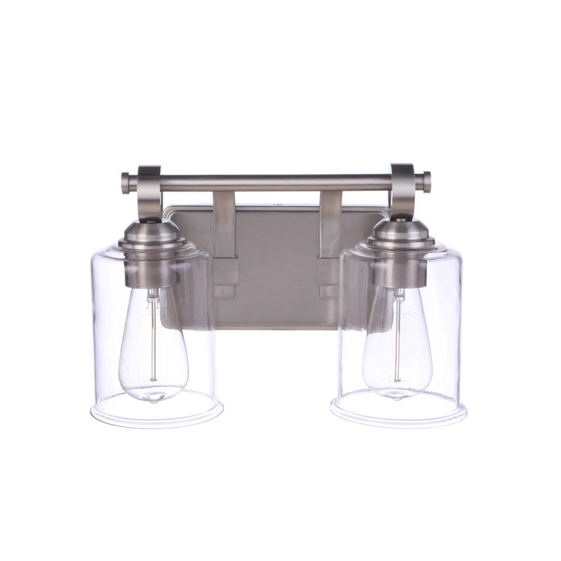 Romero Two Light Vanity in Brushed Polished Nickel