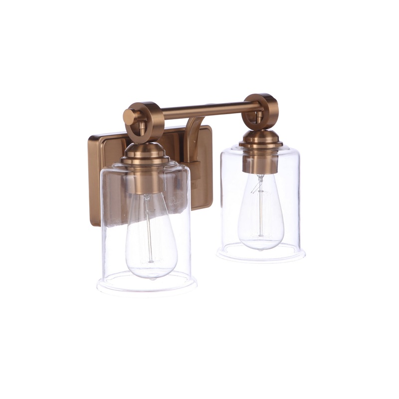 Romero Two Light Vanity in Satin Brass