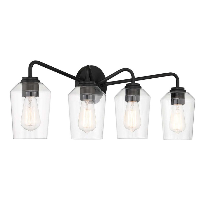 Shayna Four Light Vanity in Flat Black