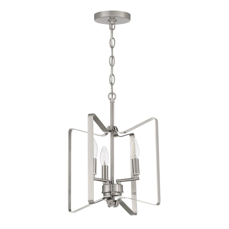 Shayna Three Light Convertible Semi Flush in Brushed Polished Nickel