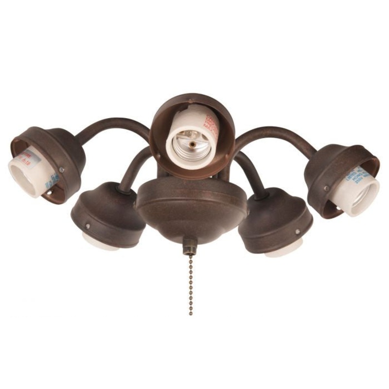 Universal Five Light Fitter in Aged Bronze Textured