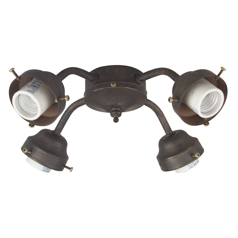 Universal Four Light Fitter in Aged Bronze Textured