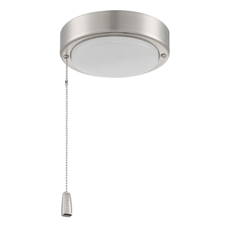 Universal Light Kits LED Disk Fan Light Kit in Brushed Polished Nickel