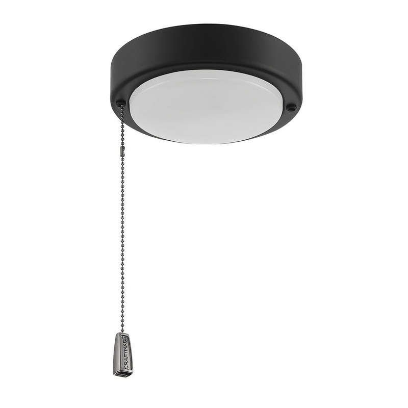 Universal Light Kits LED Disk Fan Light Kit in Flat Black