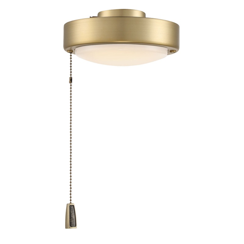 Universal Light Kits LED Disk Fan Light Kit in Satin Brass