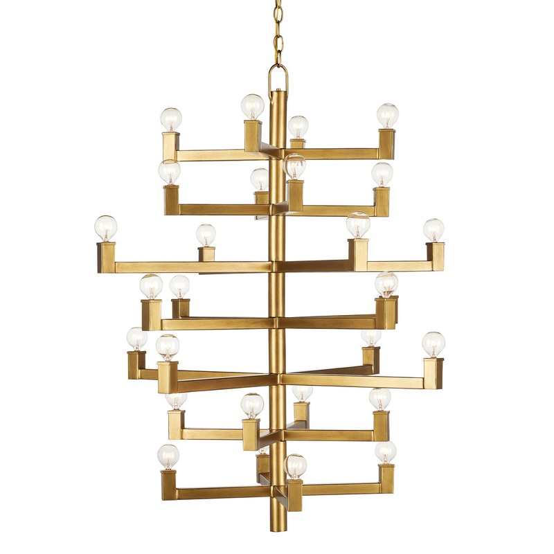 28 Light Chandelier in Brass