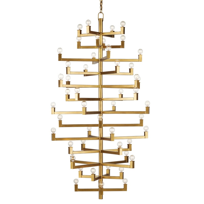 52 Light Chandelier in Brass