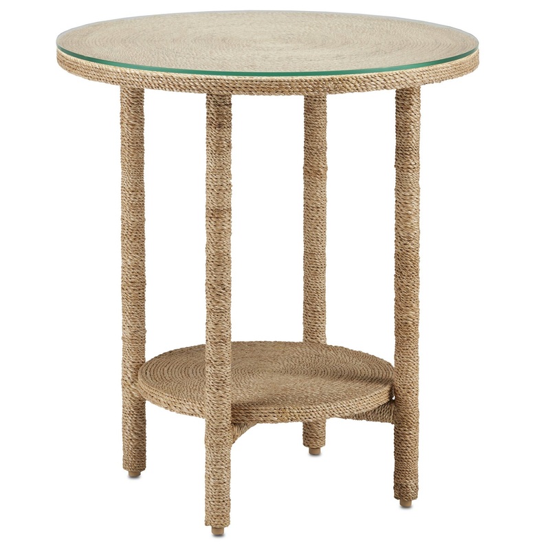 Accent Table in Natural Rope/Clear