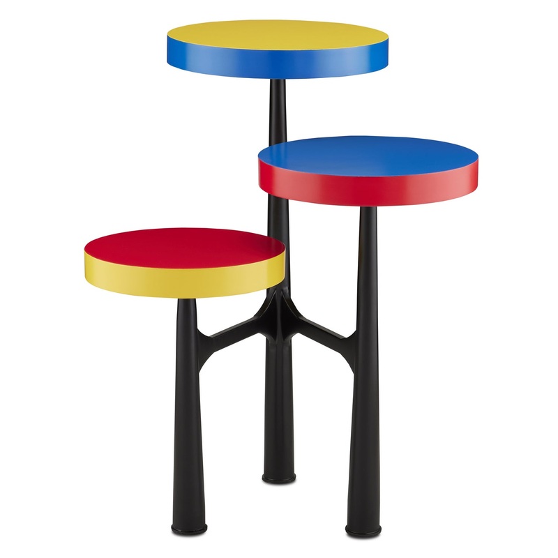 Accent Table in Red/Blue/Yellow
