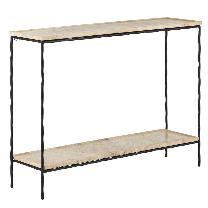 Console Table in Natural/Black