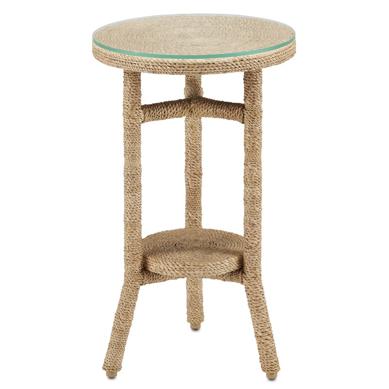 Drinks Table in Natural Rope/Clear