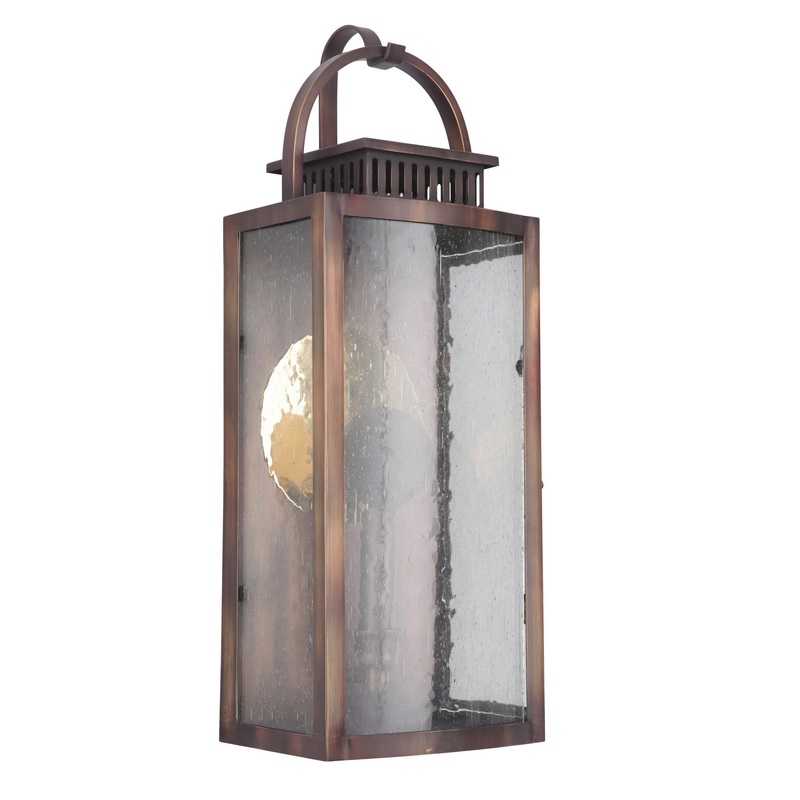 Hearth One Light Pocket Lantern in Weathered Copper