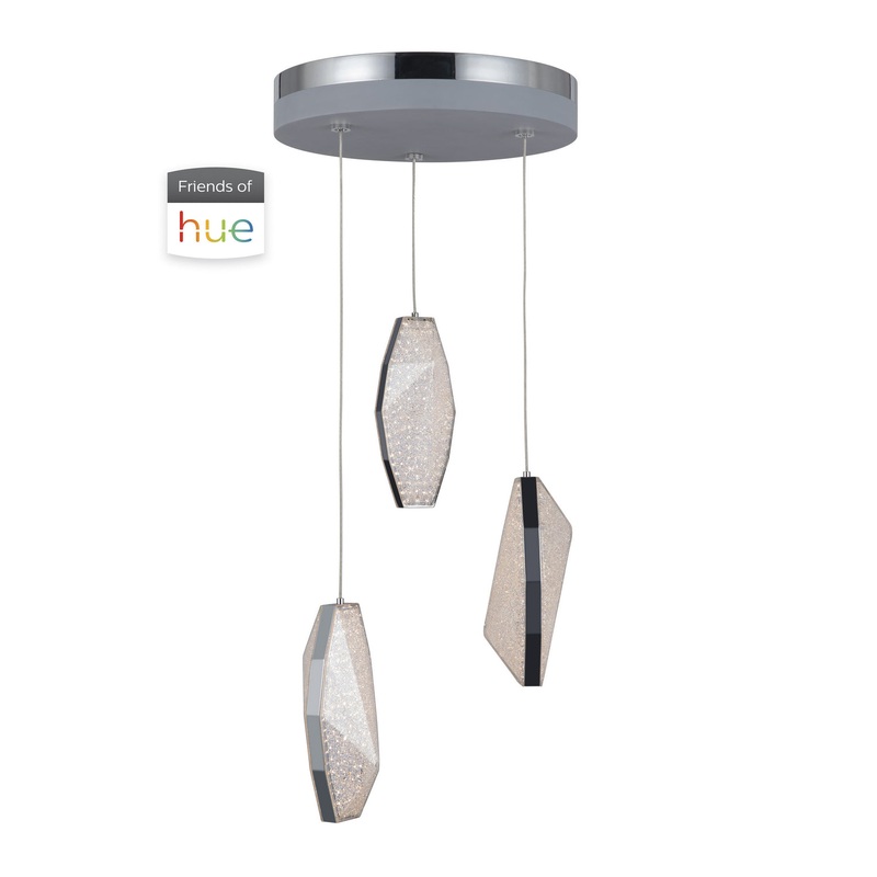 Hue Pendant LED Mini Pendant in Chrome