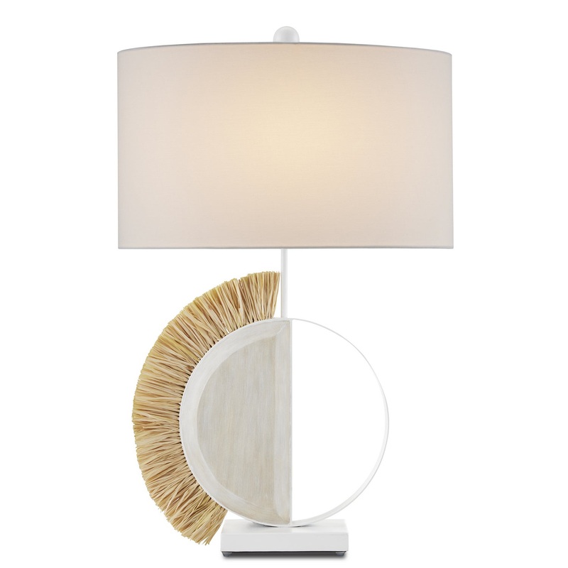 Jamie Beckwith One Light Table Lamp in White/Sandstone/Natural