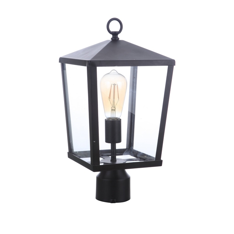Olsen One Light Outdoor Post Mount in Midnight