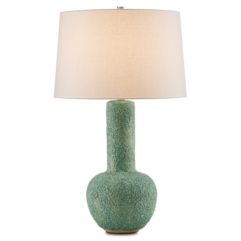 One Light Table Lamp in Moss Green