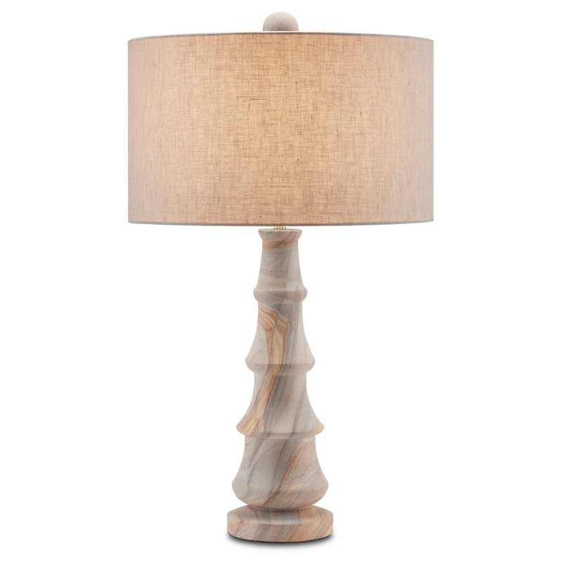 One Light Table Lamp in Natural/Multi-Color