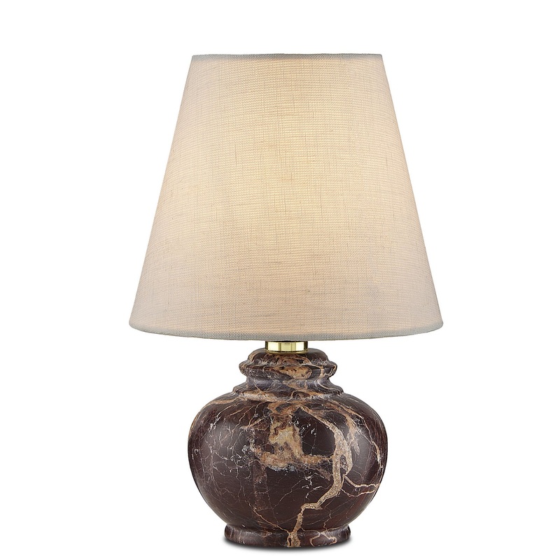 One Light Table Lamp in Oxblood