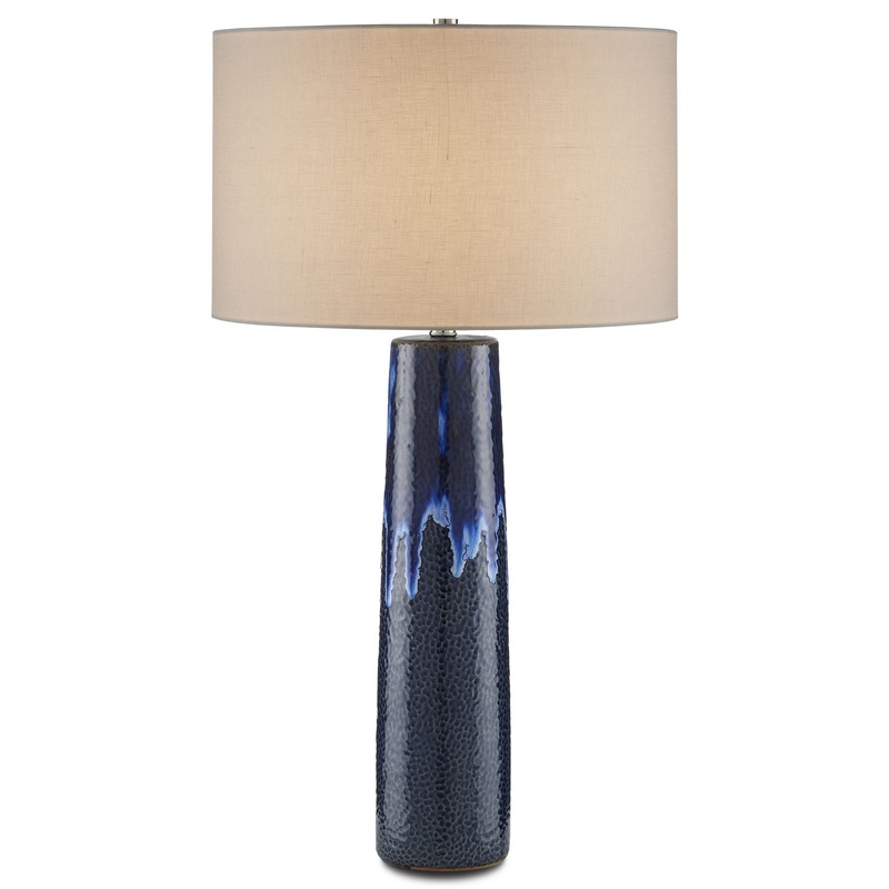 One Light Table Lamp in Reactive Blue