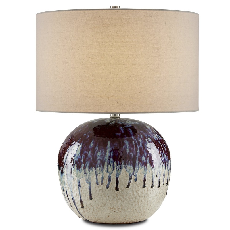 One Light Table Lamp in Reactive Blue/White/Red/Cream