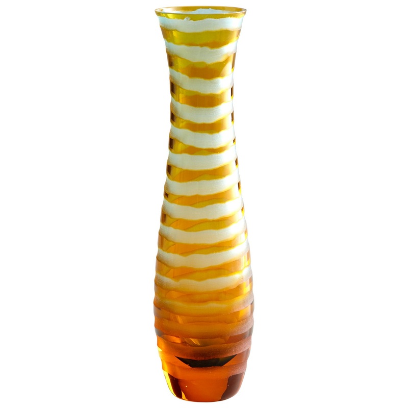Vases and Bowls Vase in Cyan Blue And Orange