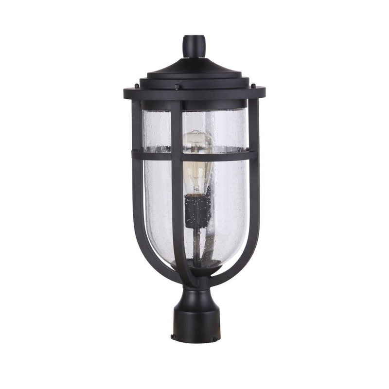 Voyage One Light Outdoor Post Mount in Midnight