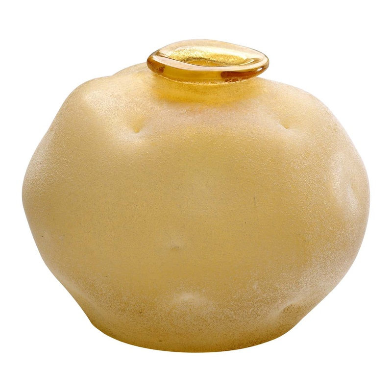 Angelo Vase in Frosted Amber