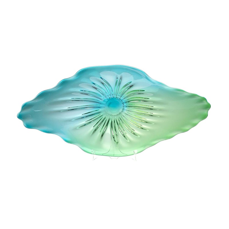 Art Glass Plate Plate in Turquoise