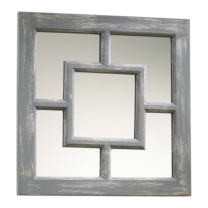 Ashbury Mirror in Distressed Gray