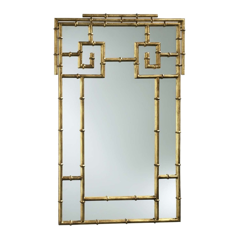 Bamboo Mirror in Gold