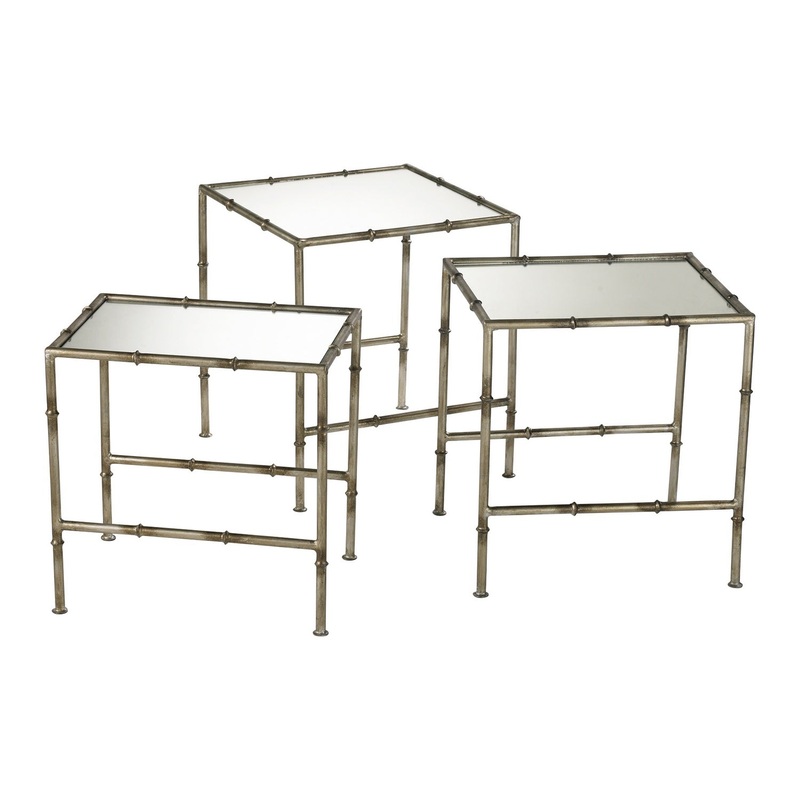 Bamboo Nesting Tables in Bronze