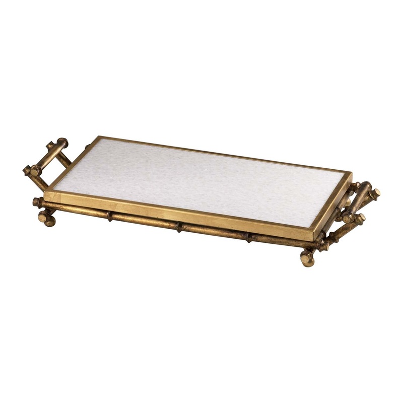 Bamboo Tray in Gold