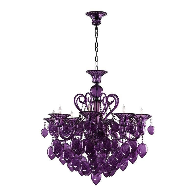 Basket Eight Light Chandelier in Chrome