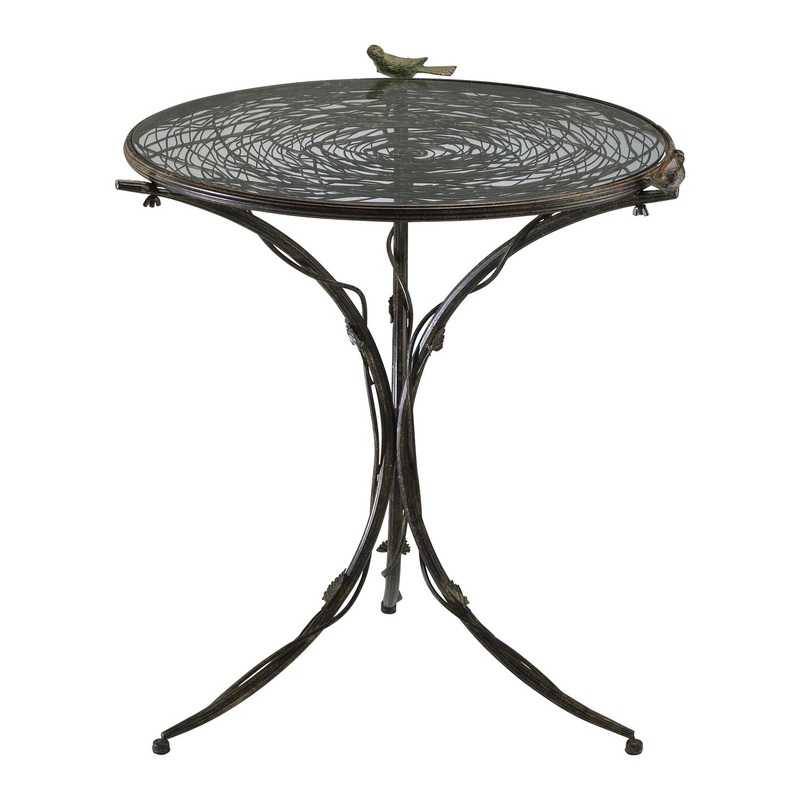 Bird Bistro Table in Muted Rust