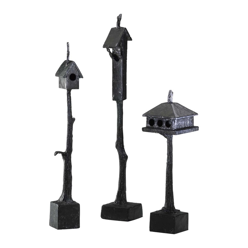 Bird House Sculpture in Bronze
