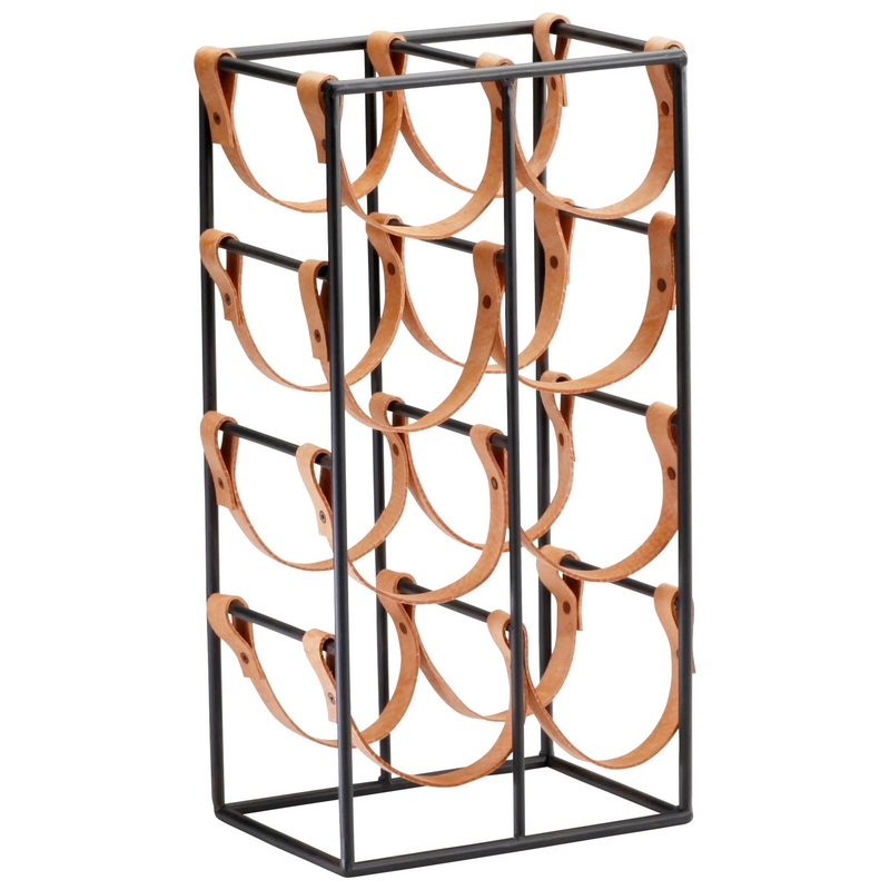 Brighton Wine Holder in Raw Steel