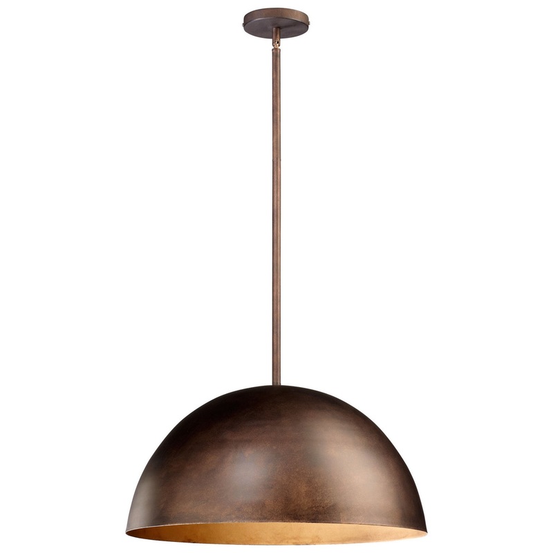 Carson One Light Pendant in Oiled Bronze