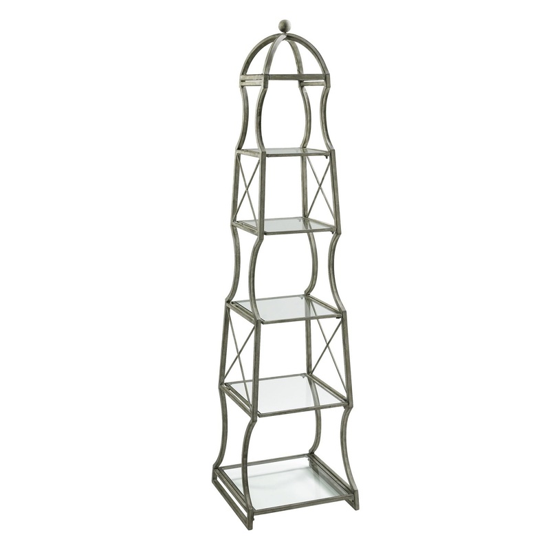 Chester Etagere in Rustic Gray