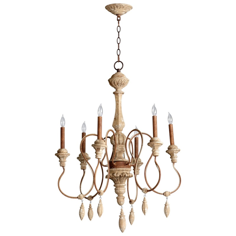 Choat Six Light Chandelier in Sutherland Buff